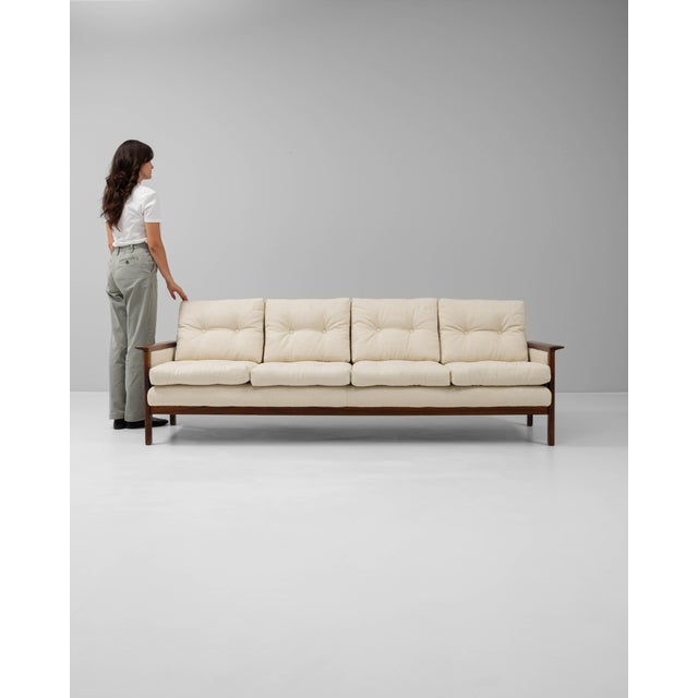 Wood 1960s Danish Upholstered Sofa By Hans Olsen For Sale - Image 7 of 12