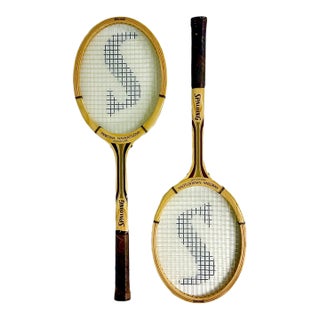 1980s Vintage Martina Navratilova Signature Spaulding Tennis Racket - A Pair For Sale