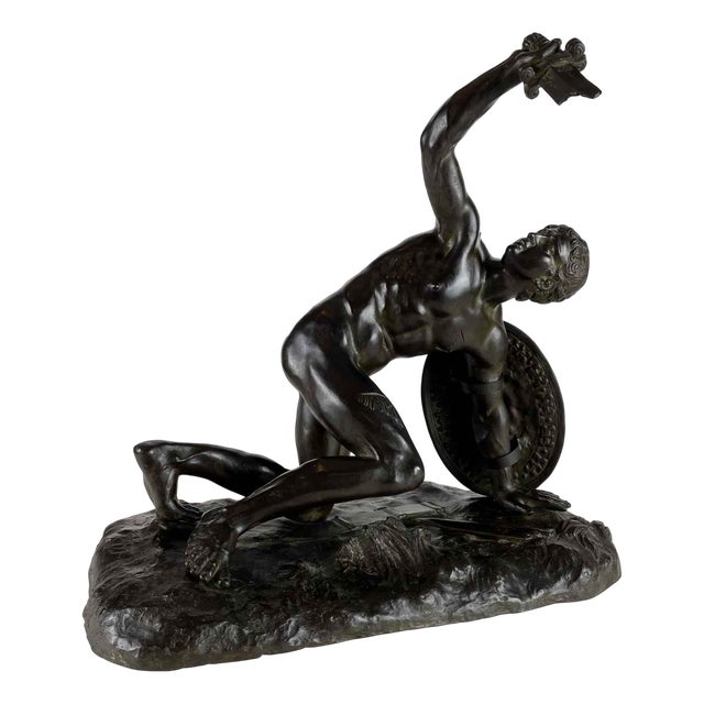 Statue of Gladiator, 1920s, Bronze For Sale