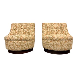 Mid Century Modern Swivel Chairs- a Pair For Sale