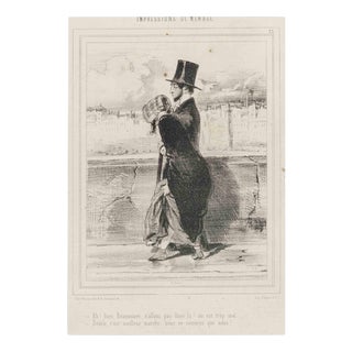 Paul Gavarni, Impressions of Ménage, Plate 23, Mid-19th Century, Lithograph For Sale