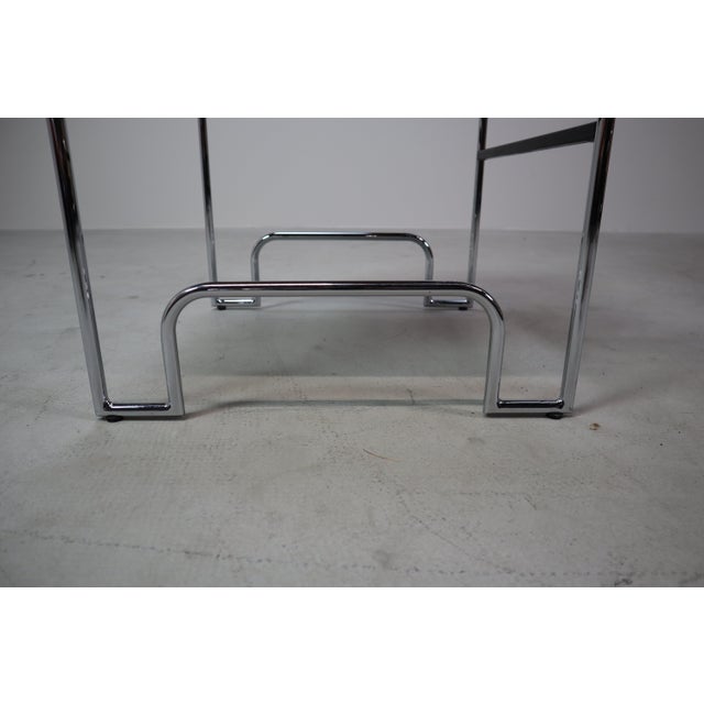 Bauhaus Modernist Chrome and Leather Dining Chairs, 1970s, Set of 6 For Sale - Image 3 of 18