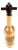 Vintage Wood Peppermill Etched Wine Bottle Shape For Sale