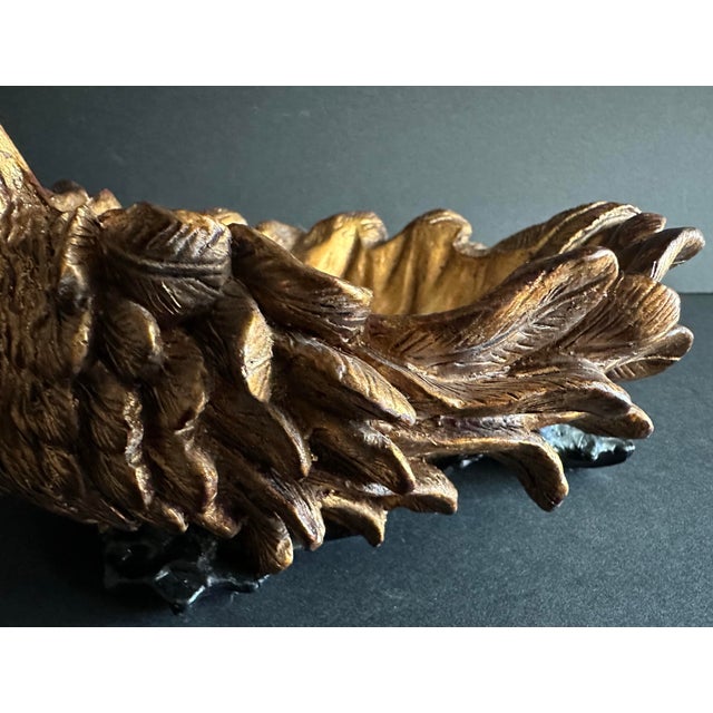 Vintage Late 20th Century Gold Swan Decorative Dish For Sale - Image 10 of 11