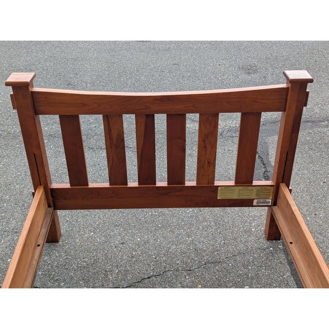 Lexington Cherry Wood Twin Size Bedframe For Sale - Image 11 of 15