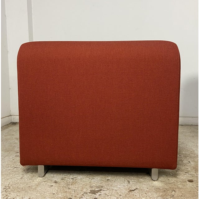 Knoll Kazuhide Takahama Suzanne Lounge Chair Rust Textured Fabric