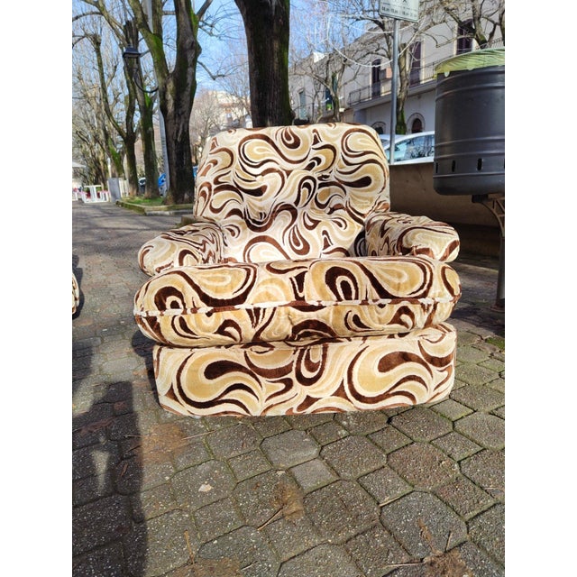 Wood Living Room Sofa and Armchairs, 1970s, Set of 3 For Sale - Image 7 of 15