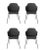 Set of 4 dark grey jupiter Lassen chairs by Lassen Dimensions: W 58 x D 60 x H 88 cm Materials: textile The Lassen chair...