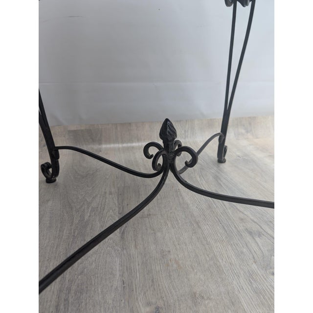 Table in Forged Metal and Wood For Sale - Image 4 of 8