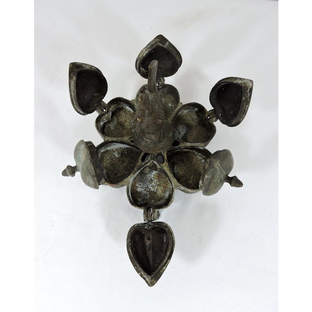 Antique Metal Indian 'Raj' Spice Container / Storage Box With Sacred Bird Finial For Sale In Tampa - Image 6 of 7