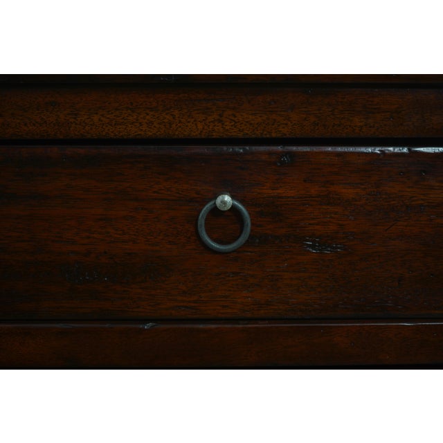 Henredon Rustic Finish 2 Drawer Serving Table For Sale - Image 12 of 17