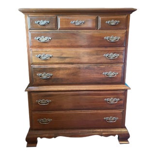 Bureau Tall Dresser Chest on Chest Drawers by Sterlingworth Corporation For Sale