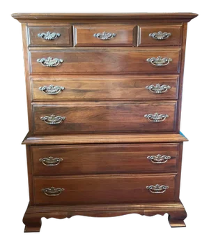 Bureau Tall Dresser Chest on Chest Drawers by Sterlingworth Corporation