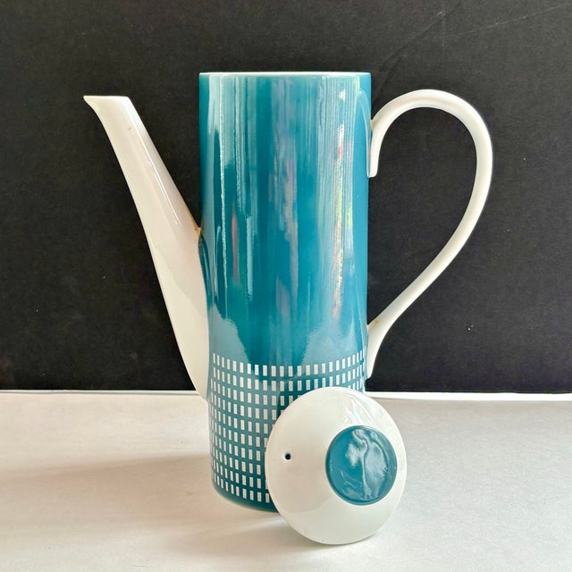 Harmony House 1960s Harmony House 4777 Blue Mid-Century Modern Coffee Pot, Made in Japan For Sale - Image 4 of 10