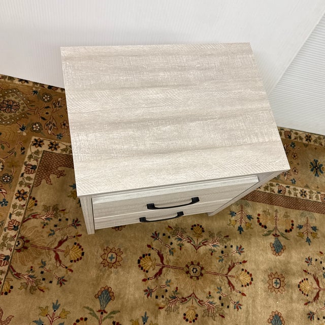 Galano Modern Nightstand, Dusty Gray Oak For Sale - Image 11 of 12