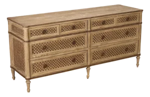 Restoration Hardware Treillage Collection Louis XVI Style Latticework Double Dresser