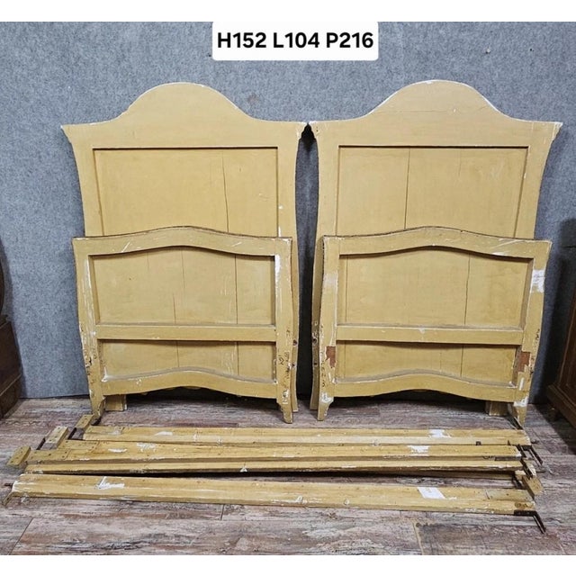 Antique Beds with Floral Decoration, 1890s For Sale - Image 9 of 12