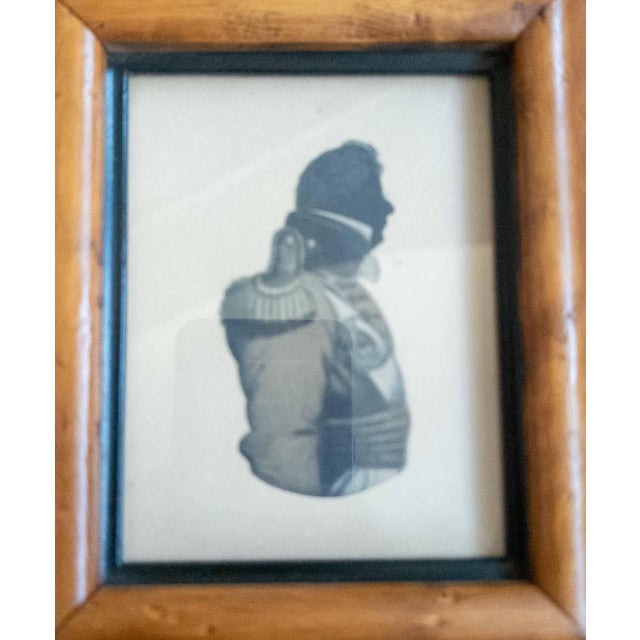 Early 20th Century 20th Century Pair of Silhouette Lithograph Print Portraits in Birdseye Maple Frames For Sale - Image 5 of 13