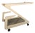 White Lacquered and Smoked Glass Z-Shaped Rolling Serving Cart, 1970s For Sale