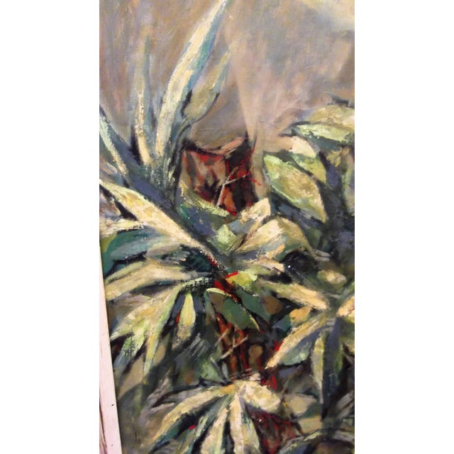 Modernist "Oriental Bird Cage" Oil Painting on Canvas by Martin Zipin For Sale - Image 4 of 10