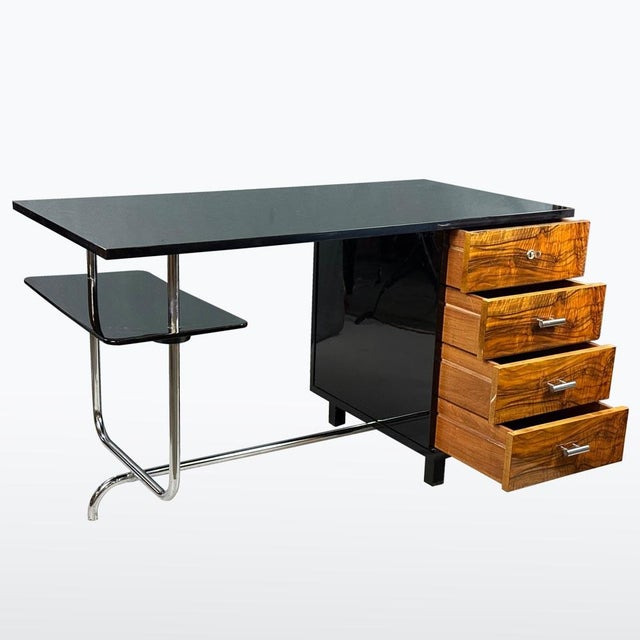 Art Deco Model H-180 Writing Desk by Jindřich Halabala, 1930s For Sale - Image 6 of 12