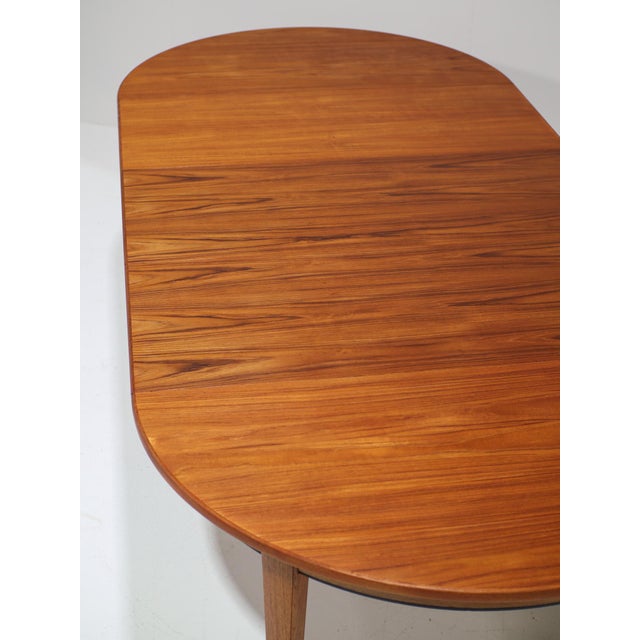 Model 55 Extendable Dining Table in Teak from Omann Jun, Denmark, 1960s For Sale - Image 14 of 18