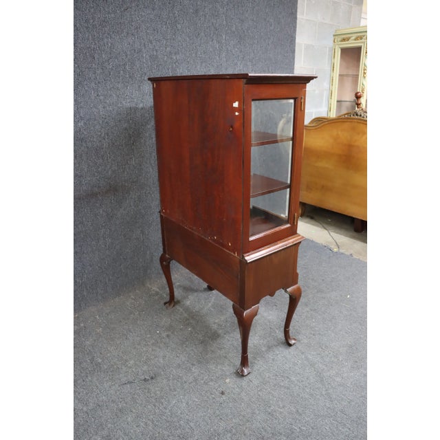 Bench-Made Mahogany Display Cabinet For Sale - Image 11 of 12