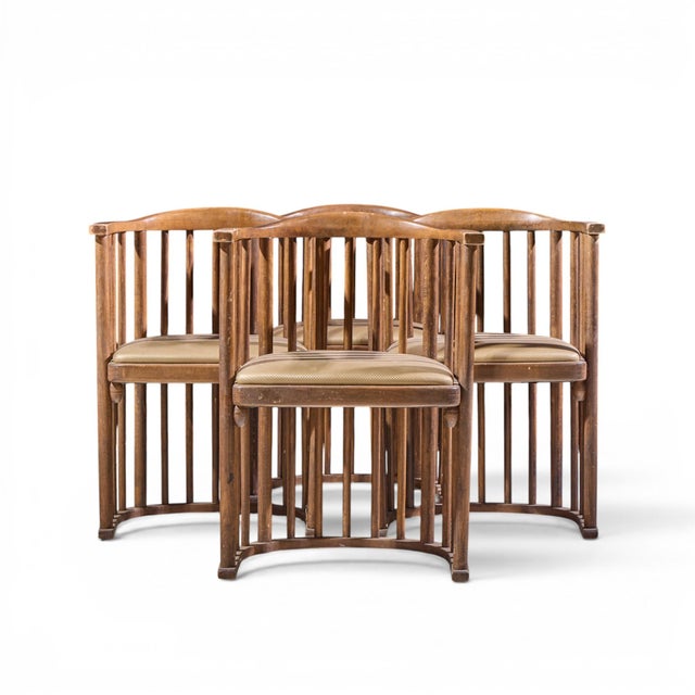 Josef Hoffmann No. 729/2F Bentwood Barrel Chairs - Set of 4 Each chair measures: 23 wide x 19 deep x 31.25 inches high,...