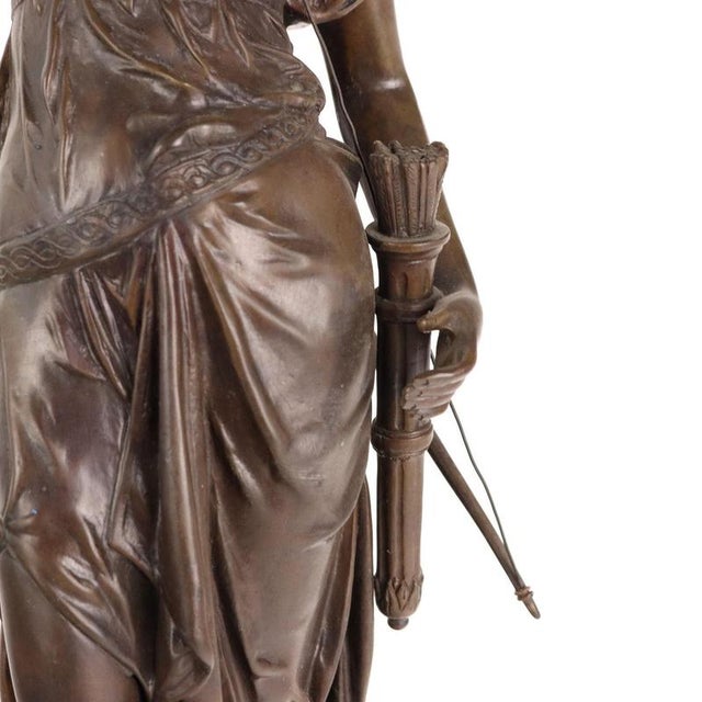 Metal Antique Candelabra in Bronze For Sale - Image 7 of 14