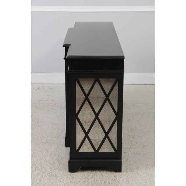 Ballard Designs Mirror Door Black Tv Console Cabinet For Sale - Image 14 of 16