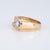 70s Vintage Diamond Shooting Star Ring Sz 5 Band 14k Gold Celestial Jewelry For Sale - Image 4 of 7