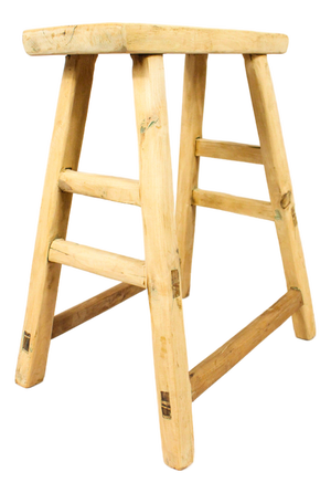 Vintage Rustic Elm Stool