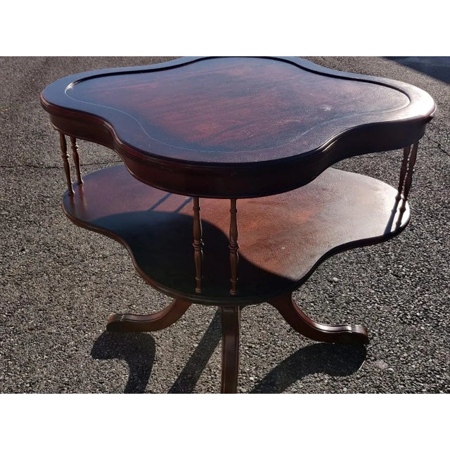Early Twenty Century Vintage Two Tier Tea Table RDV For Sale - Image 4 of 12