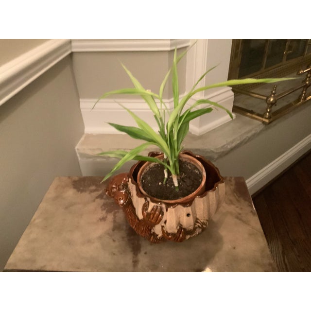 1970s Porcelain Monkey Hanging Cachepot /Planter For Sale - Image 12 of 13