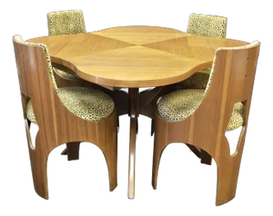 1960s Henry P. Glass Cylindra Dining Set for Richbilt - Set of 7