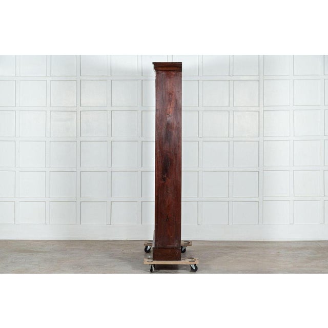 Wood 19th Century English Mahogany Arched Glazed Bookcase, 1870s For Sale - Image 7 of 16