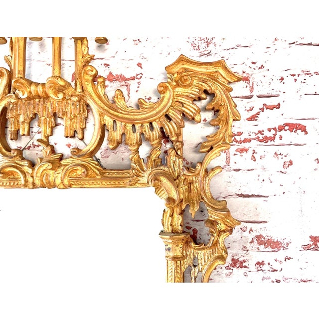 Gold La Barge Chinese Chippendale Style Chinoiserie Pagoda Mirror Giltwood Finish For Sale - Image 8 of 18