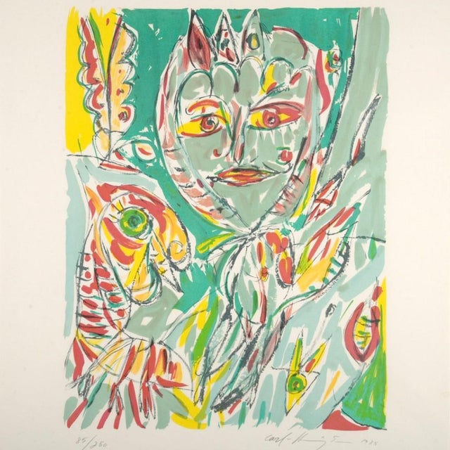 Carl-Henning Pedersen (1913-2007). 'H. C. Andersen Suite'. lithograph, no. 85/250. 75 x 55.5 (82 x 62) cm. Comes in a frame.