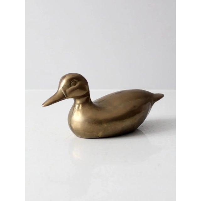 Mid 20th Century Mid Century Brass Duck For Sale - Image 5 of 10