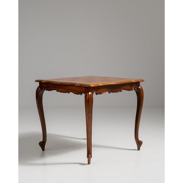 19th Century French Chestnut Brown Louis XV Oak Side Table For Sale - Image 15 of 15