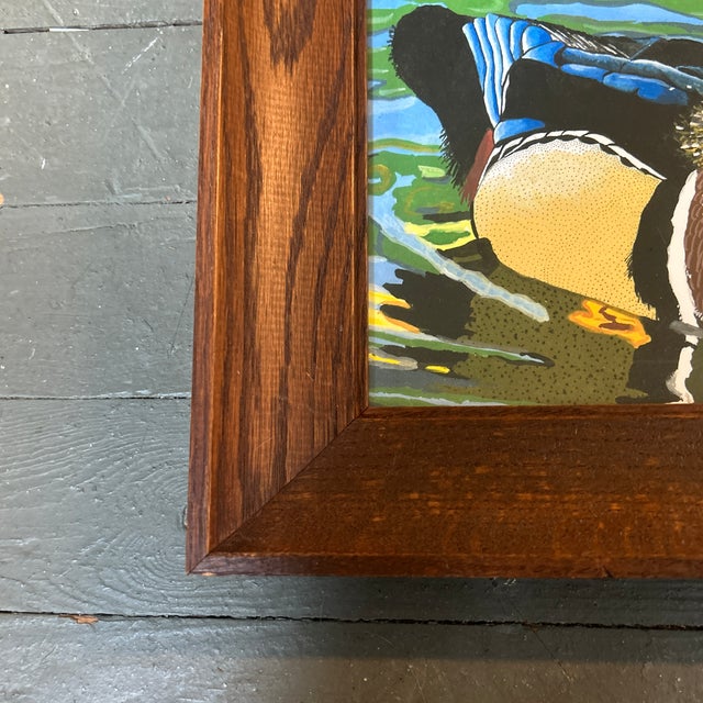 Contemporary 1970’s Original Colorful Wood Duck Serigraph Print For Sale - Image 3 of 4
