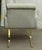 Modern Chair With Brass Plated Legs For Sale - Image 4 of 4
