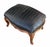French Provincial Antique Crocodile Leather French Provincial Footstool Ottoman For Sale - Image 3 of 5