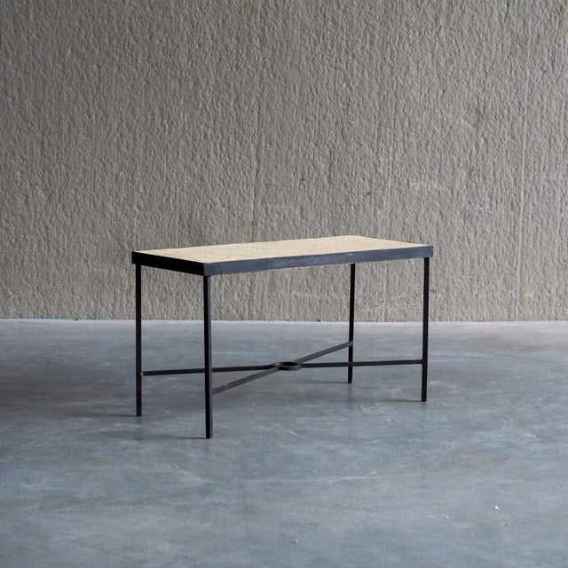 Metal Minimalist Metal Side Tables with Plaster-Fiber Tops, 1960s, Set of 2 For Sale - Image 7 of 18