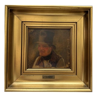 Frederik Vermehren, Portrait of a Gentleman, Oil Painting on Wood For Sale
