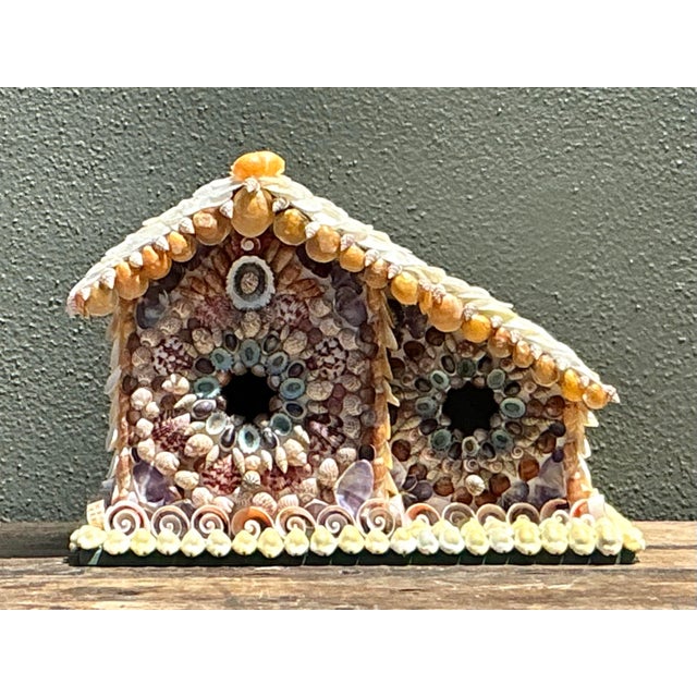 Vintage Shell Encrusted Bird House For Sale - Image 10 of 12