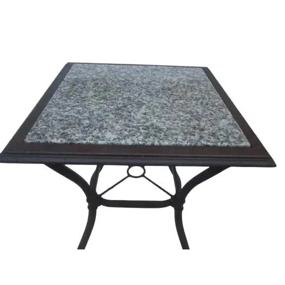 The Brown Copper Metal Round Patio Garden Table with a Glass Top is a stylish and durable outdoor furniture piece perfect...