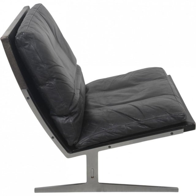 BO561 Lounge Chair in Black Leather by Fabricius & Kastholm, 1980s For Sale - Image 3 of 18
