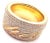 Chopard Chopardissimo 18k Yellow Gold Pave Diamond Signature Band Ring Box Paper For Sale - Image 11 of 11