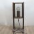 This Scandinavian vintage wooden floor lamp features vaulted glass panes. The discs are removable to change the bulbs....
